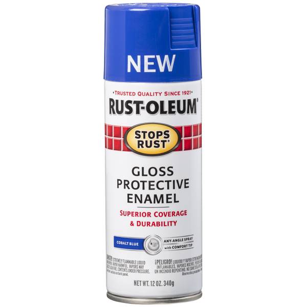 Rust Oleum Oz Stops Rust Cobalt Blue Gloss Enamel Spray Paint