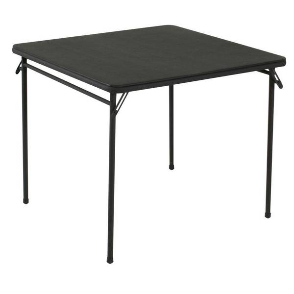 Cosco 34 Square Vinyl Top Folding Card Table 14696BLK2 Blain S