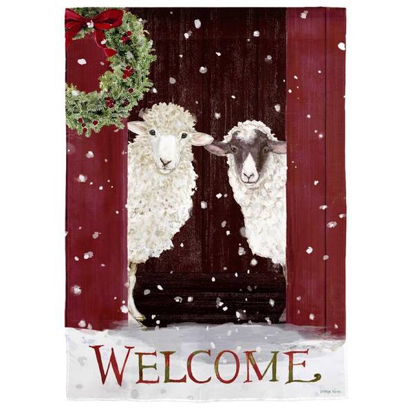 Evergreen Enterprises Barn Friends Suede Garden Flag 14S11327 Blain