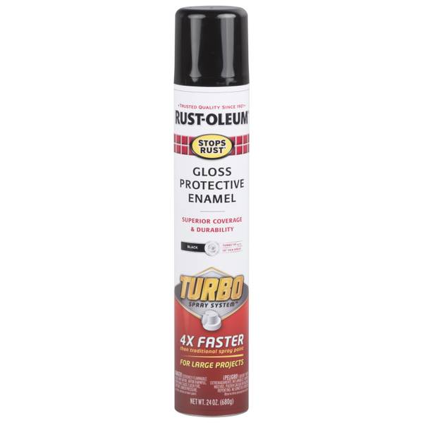 Rust Oleum Oz Black Gloss Stops Rust Turbo Spray System