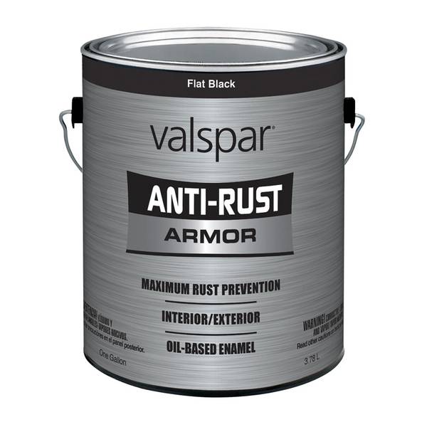 Valspar 1 Gallon Anti Rust Oil Based Enamel Paint Flat Black 44