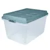 Hefty 72-Quart HIRISE Clear Storage Container with Divider, Smoke