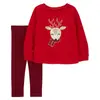 Carter's Toddler Girl's 2-Piece Fuzzy Pullover and Legging Set