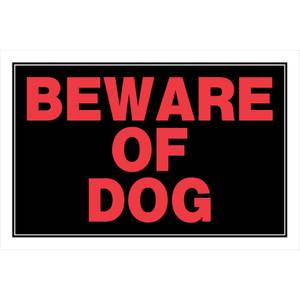 Fixon Stainless Adhesive and Screw On Beware of The Dog Sign 150x60x2mm F1714 