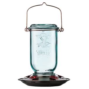 More Birds Mason Jar Hummingbird Feeder, 25 oz Nectar Capacity
