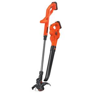 BLACK+DECKER LSTE525 20V MAX Lithium Easy Feed String Trimmer/Edger with 2  batteries and hedge trimmer