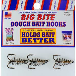 Details about   Mudville Catmaster MD-DBT-4 Nickel Size 4 Dough Bait Treble Hooks Three 3 Packs
