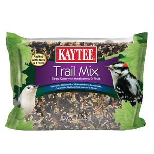 Kaytee Trail Mix Seed Cake 1.85 lb, Packed with Nuts, Fruits, Mealworms