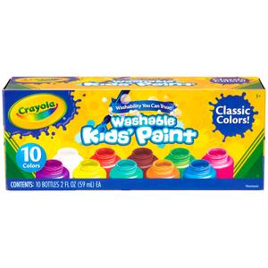 Crayola 10-Count Washable Kids Paint - 54-1205