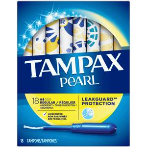 Tampax Pearl LeakGuard Protection Tampons Super Plus Absorbency Unscented,  50 count - Pay Less Super Markets