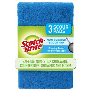 Wholesale 3 Pack Scotch Brite Scrub Sponge- 2 Assortments YELLOW/GREEN BLUE