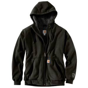 Carhartt Men&s Rain Defender Paxton Heavyweight Hooded Zip-Front Sweatshirt - Black