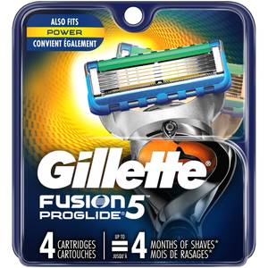 4 Count Fusion Proglide Cartridges