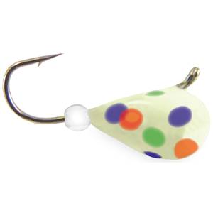 Clam Red White Swirl Drop Jig