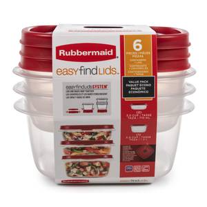 Rubbermaid 5.5 Cup and 8.5 Cup Easy Find Lids Containers Value