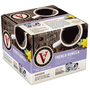 Victor Allen's Coffee Caramel Macchiato Flavored, Medium Roast, 42 Count,  Single Serve Coffee Pods for Keurig K-Cup Brewers