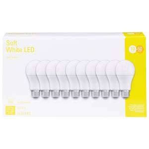 GE 10-Pack LED A19 10-Watt Soft White Light Bulbs