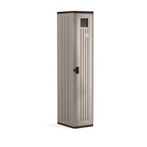 Suncast Mega Tall Storage Cabinet, Resin, Silver - BMC8000