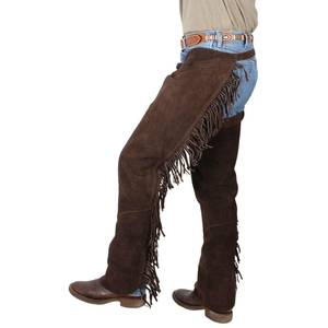 Tough-1 Western Fringed Chaps-Brown