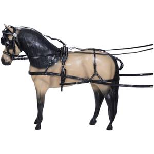 Tough-1 Leather Miniature Horse Driving Harness with Brass Trimmings, Black  at Tractor Supply Co.