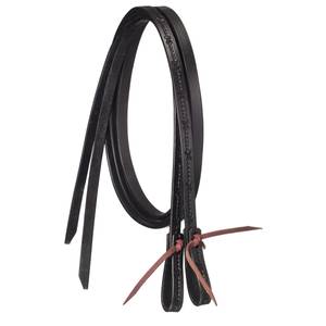 8' 2024 x 1/2 oiled harness leather split reins w/ water loop ends