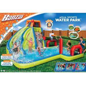 Banzai JR Sprinkle and Splash Play Mat Inflatable Water Fountain