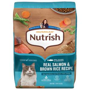 Nutrish Real Salmon & Brown Rice Recipe Dry Cat Food, 13 lb Salmon as #1 Ingredient