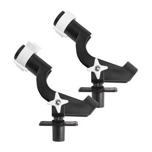 Eagle Claw AABRH Clamp-On Aluminum Boat Rod Holder, Black Finish, clamp ...