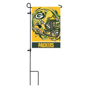 Green Bay Packers Helmet Garden Flag 12 x 18 by Justin Patten