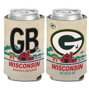 Green Bay Packers Tie Dye Can Cooler 12 oz 1ct - Litin's Party Value