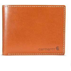 Carhartt Men's Oil Tan Leather Six Card Two Side Pocket Trifold