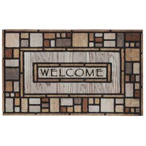 Mohawk Home Ornamental Woodblock Garden Entry Mat, 2x4 ft