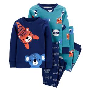 Essentials Boys Snug-Fit Cotton Pajamas Sleepwear Sets