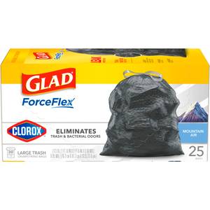 Glad Dual Defense 30 Gal. Large Black Trash Bag (25-Count)