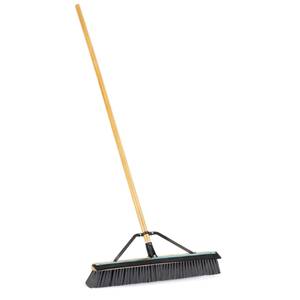 HARPER 24 in. Indoor Hardwood/Steel Handle Push Broom for Pet Hair