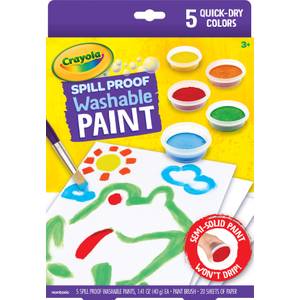 Spill Proof Paint Set, Washable Paint for Kids, Crayola.com