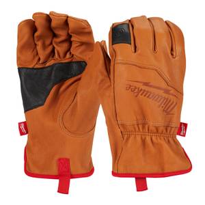 Buy Milwaukee Impact Cut Level 3 Goatskin Leather Work Gloves XL, Red &  Brown