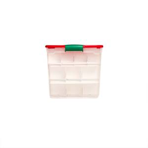 Homz 36-Count Latching Clear Ornament Storage Container with Dividers