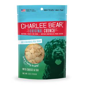 Charlee Bear Original Crunch Cheese & Egg Treats, 6 oz, Perfect for Training