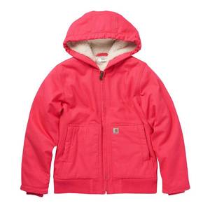 Carhartt Infant Girl's Canvas Insulated Hooded Active Jacket, Pink