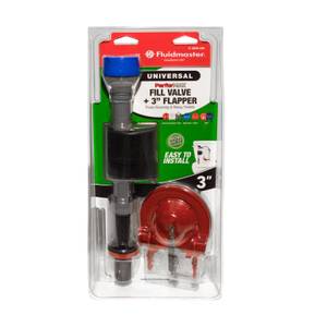 Fluidmaster PerforMAX® Universal High Performance Toilet Fill Valve with  3-in Flapper Repair Kit