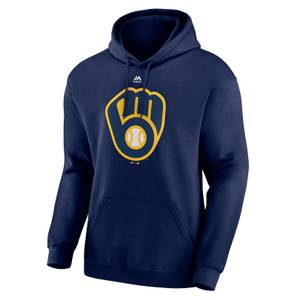 Chicago Cubs Men's Hooded Sweatshirt Gray Hoodie Logo Blue Size Large