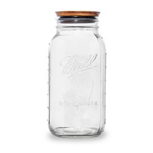 Off White Extra Large Mason Jar - Hand Painted and Distressed - Wide Mouth  Half Gallon 64 oz.