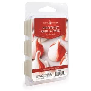 Candle Warmers 2.5 oz Peppermint Vanilla Swirl Wax Melt