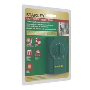 Stanley 2-Outlet Outdoor Remote Control Twin 15A Timer with