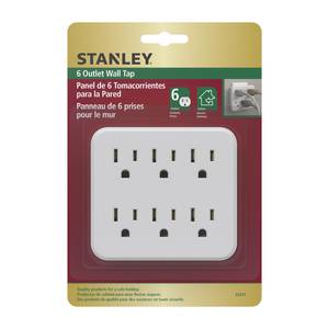 at Home 6-Outlet Ground 2 x 7.5 x 4.5 Wall Adapter 56271