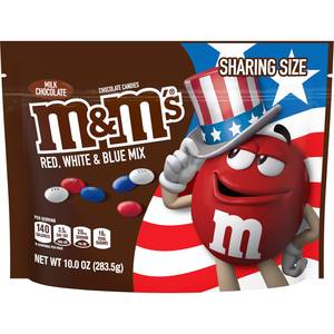M&M'S MINIS Milk Chocolate Red, White & Blue Patriotic Candy, 10.1