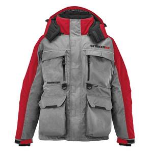 Eskimo Ice Fishing Gear 34052 Eskimo-34052 Men's Roughneck Jacket Gray  Black Red