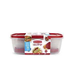 Rubbermaid TakeAlongs Rhubarb 1 Gallon Rectangle 2-Container