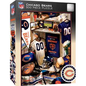 Masterpiece Puzzle 500-Piece Chicago Bears NFL Locker Room Puzzle